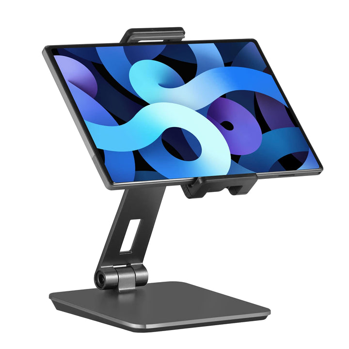 SHUOSUO Tablet Ständer Verstellbar & Faltbar, Schwerer Aluminium Tablet Halterung Halter Tisch, komp