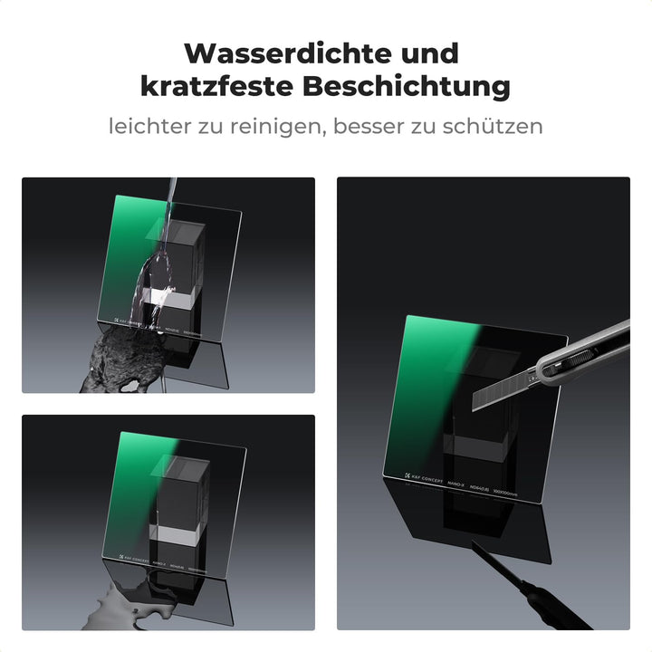 K&F Concept Nano-X Rechteckfilter ND64(6 Stop) 100x100mm Square Filter Graufilter aus Optisches Glas
