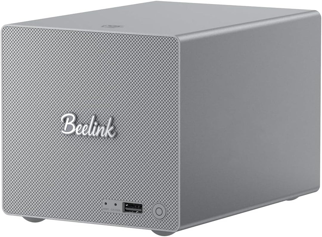 Beelink Mini PC, Hybrid-NAS mit 2 Einschüben ME Pro, Intel N150 16G LPDDR5 RAM 1T SSD, bis zu 72 TB
