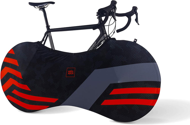 Velo Sock Unisex – Erwachsene Red Lines Bike Cover, One Size, Red Lines