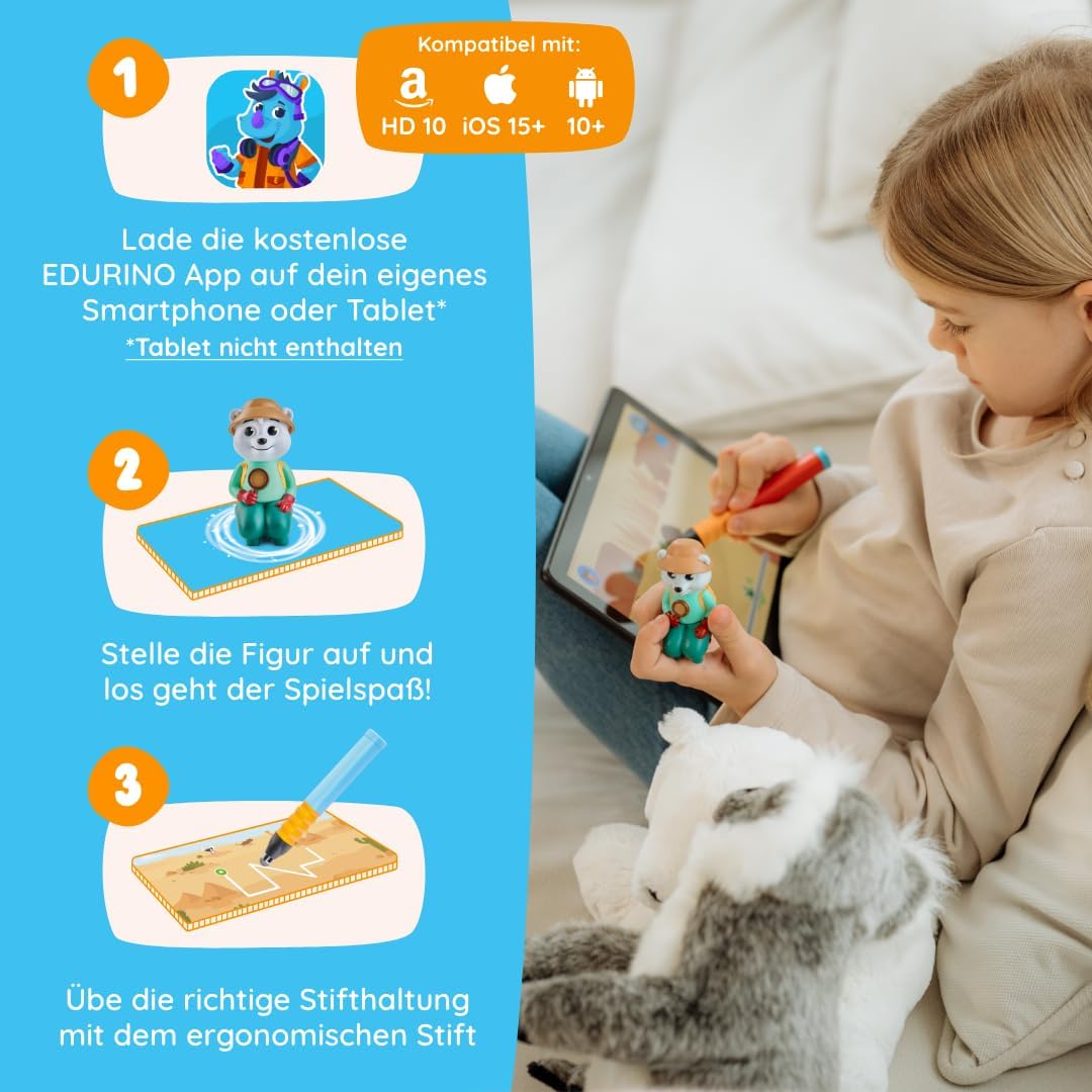 Edurino Figur ASA Welt der Tiere bis 10 (Stufe 2) ab 4 Jahren inkl. App | Innovatives & digitales Le