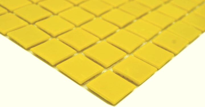 Mosaikfliese Glasmosaik gelb Küchenrückwand Duschwand | 10 Mosaikmatten