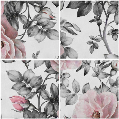 Wandbilder Dekoration Wohnzimmer Blumen Blätter Pflanze Rose Panorama Bilder auf Leinwand 120x50cm L