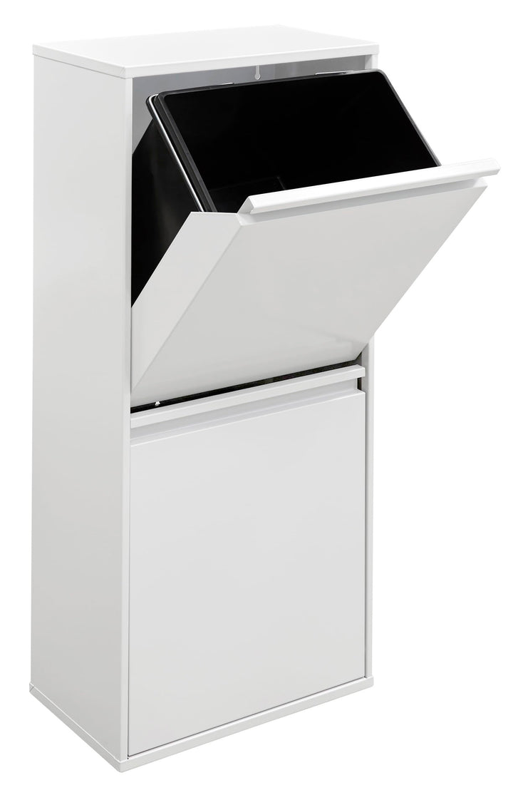 ARREGUI Basic CR401-B2 Mülltrennsystem aus Stahl | 2 Fächer Mülleimer für die Küche | 2 Fach Abfalle