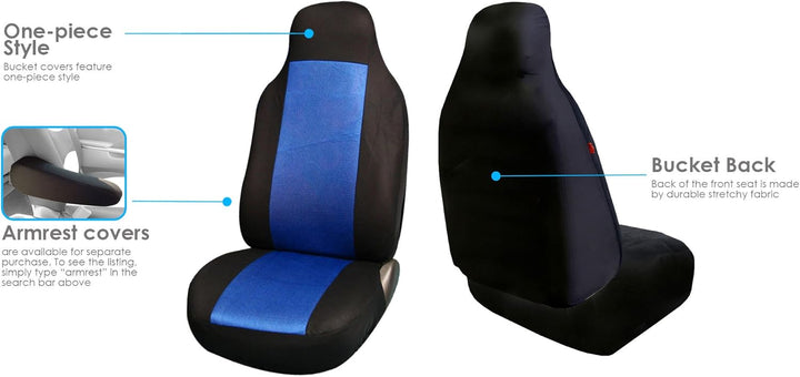 FH GROUP FB102BLUE102 Vorderen Satz Auto Sitzbezüge, Blau, Anzahl 2 Blaues Front-Set Front Set, Blau