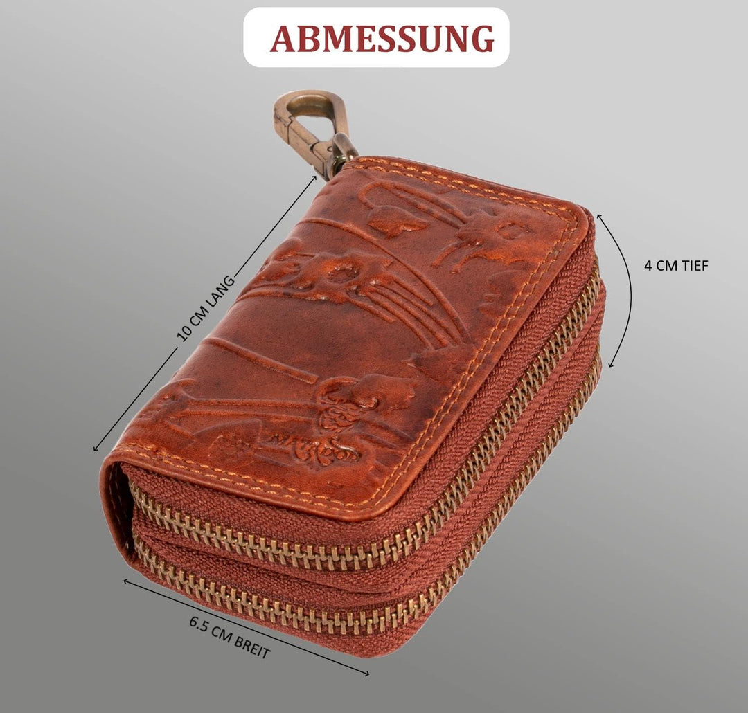 MATADOR Schlüsseletui Herren Leder #KOPENHAGEN mit edler Geschenk Box, Elegante Autoschlüssel Hülle