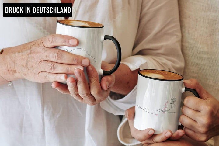 Trendation - Partner Tassen Set Geschenk für Sie Ihn Fernbeziehung Freundin Freund Valentinstagsgesc