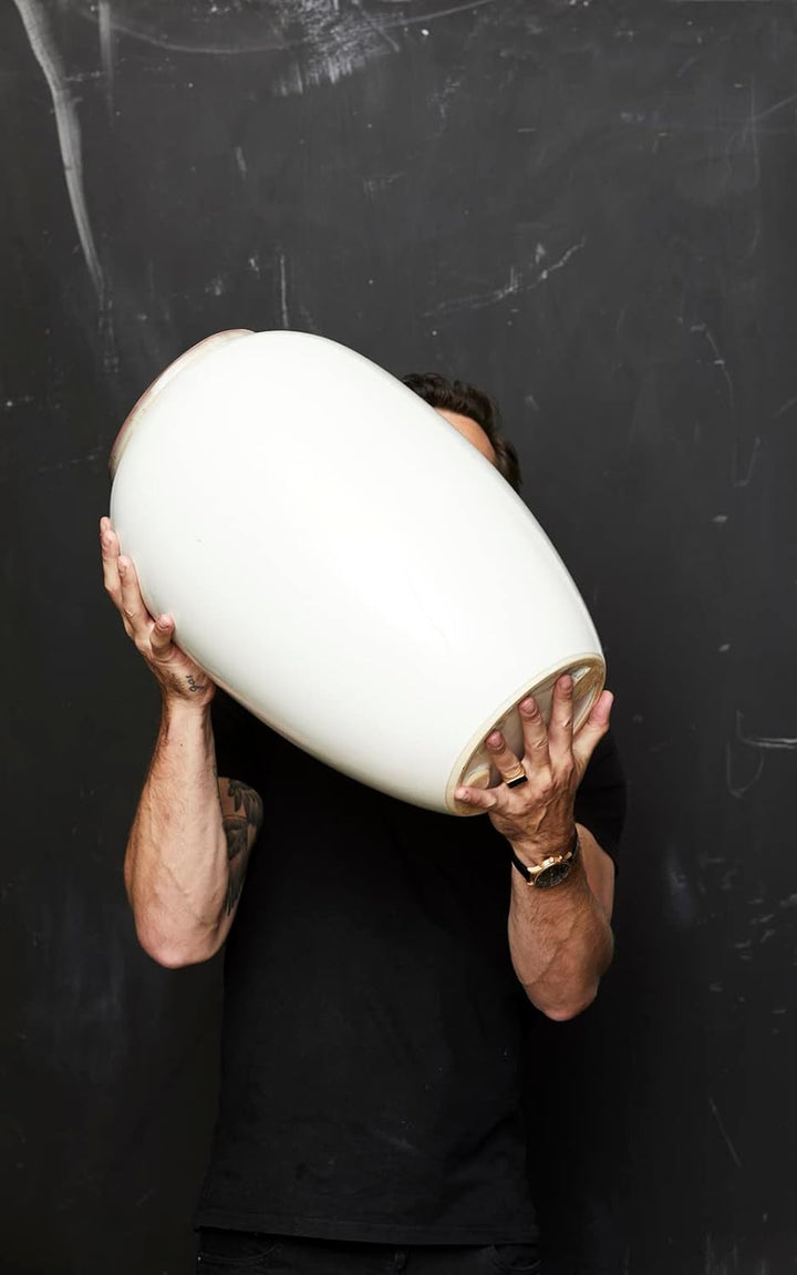 BITZ - Vase/Blumenvase - Stoneware - Cream - (HxD) 50 x 30cm 50 cm - dia. 30 cm Creme, 50 cm - dia.