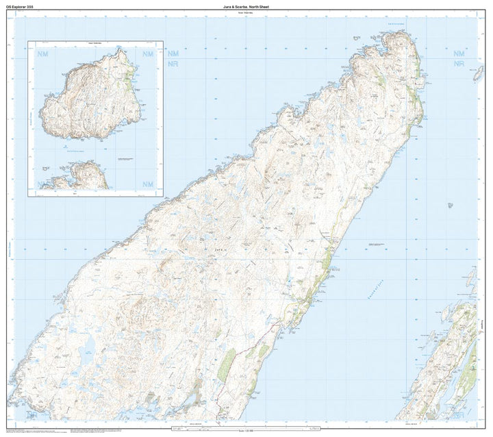 Jura and Scarba (OS Explorer Map, Band 355), Karte