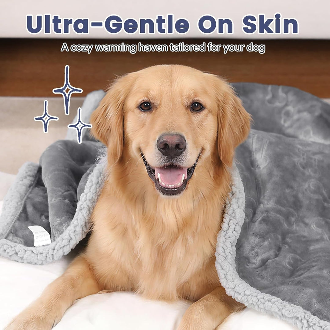 PETTOM wasserdichte Hundedecke, 145 * 127cm Sherpa Fleece Haustierdecke, Hundedecke Sofaschutz Wasch