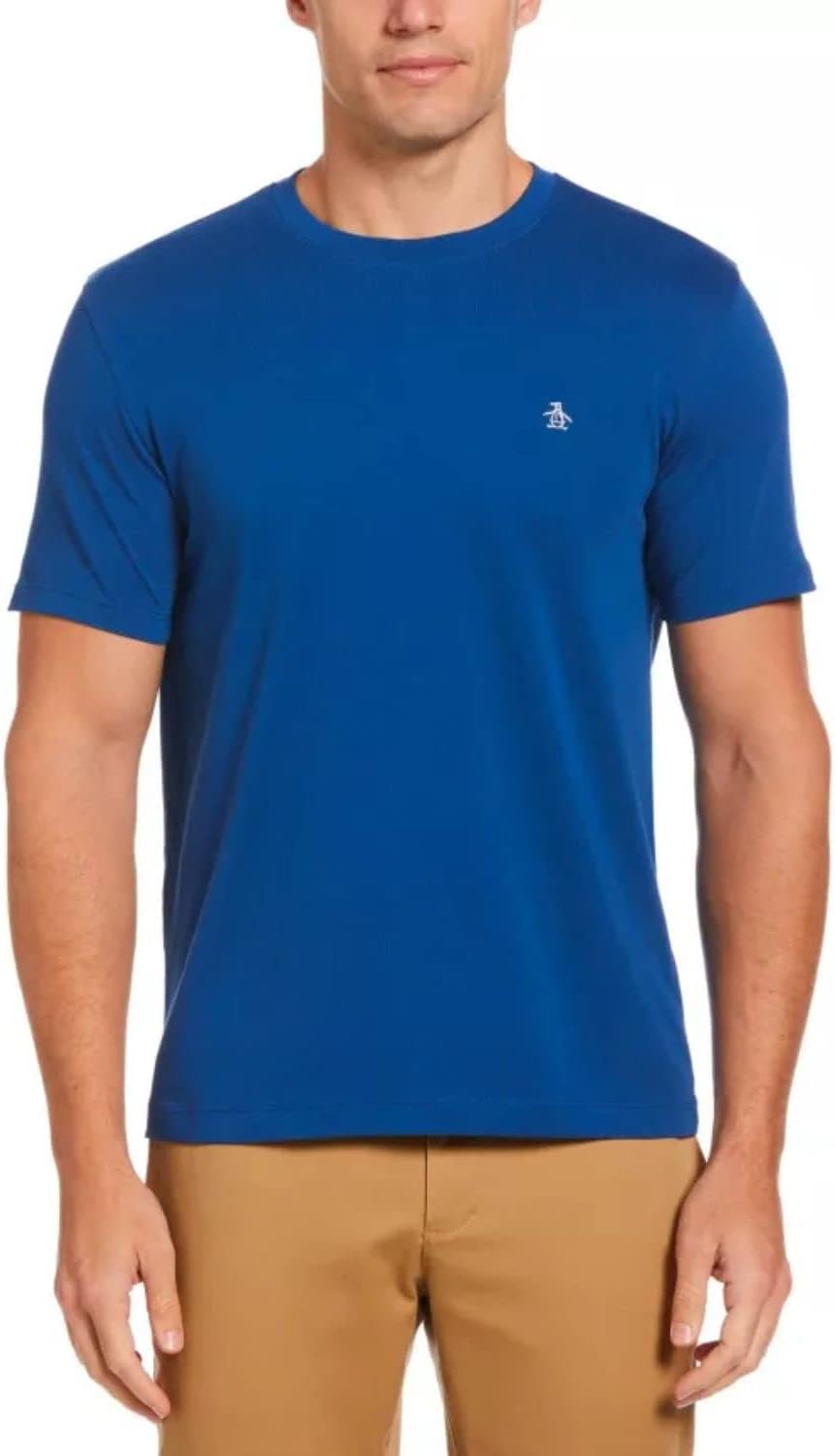 Original Penguin Herren Cont Embro T-Shirt mit Pin-Point-Stickerei, Limoges