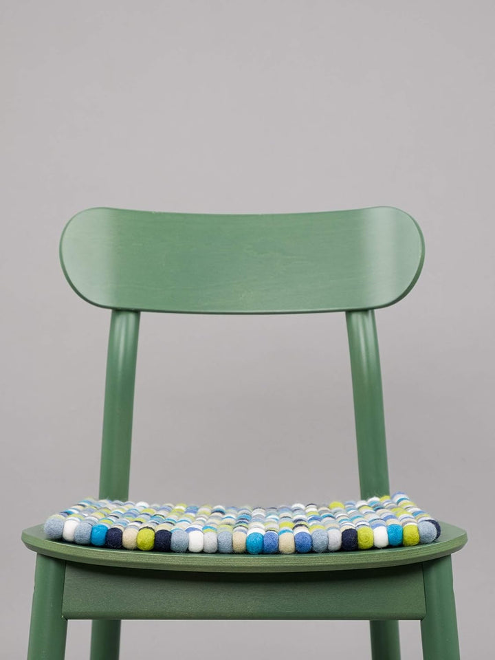 myfelt Filzkugel Sitzauflage Stuhlauflage - Fritz - 36x36 cm, bunt
