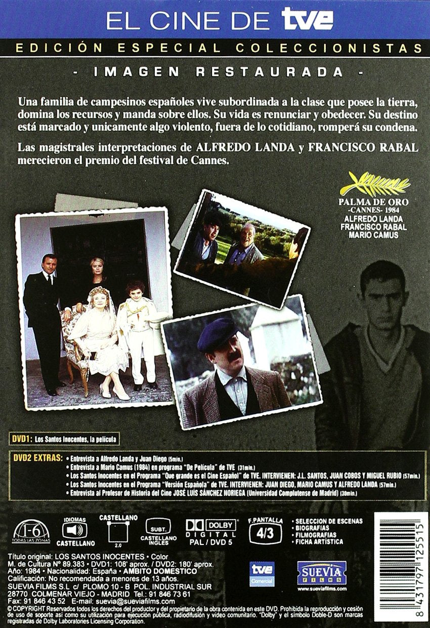 The Holy Innocents ( Los Santos inocentes ) (1984) (2 Dvds) (Import), DVD