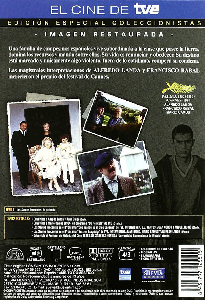 The Holy Innocents ( Los Santos inocentes ) (1984) (2 Dvds) (Import), DVD
