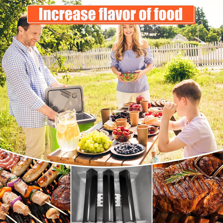 GFTIME 38,9cm 7635 Flavorizer Bar für Weber Spirit I E210/220 & II S210/S210 mit vorderen Brennerknö