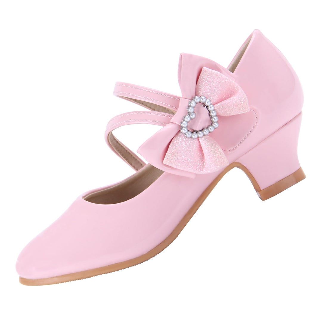 EIGHT KM EKM7018 Mädchen High Heel Kleid Schuhe Mary Jane Prinzessin Hochzeit Pumps Schuhe Glänzend