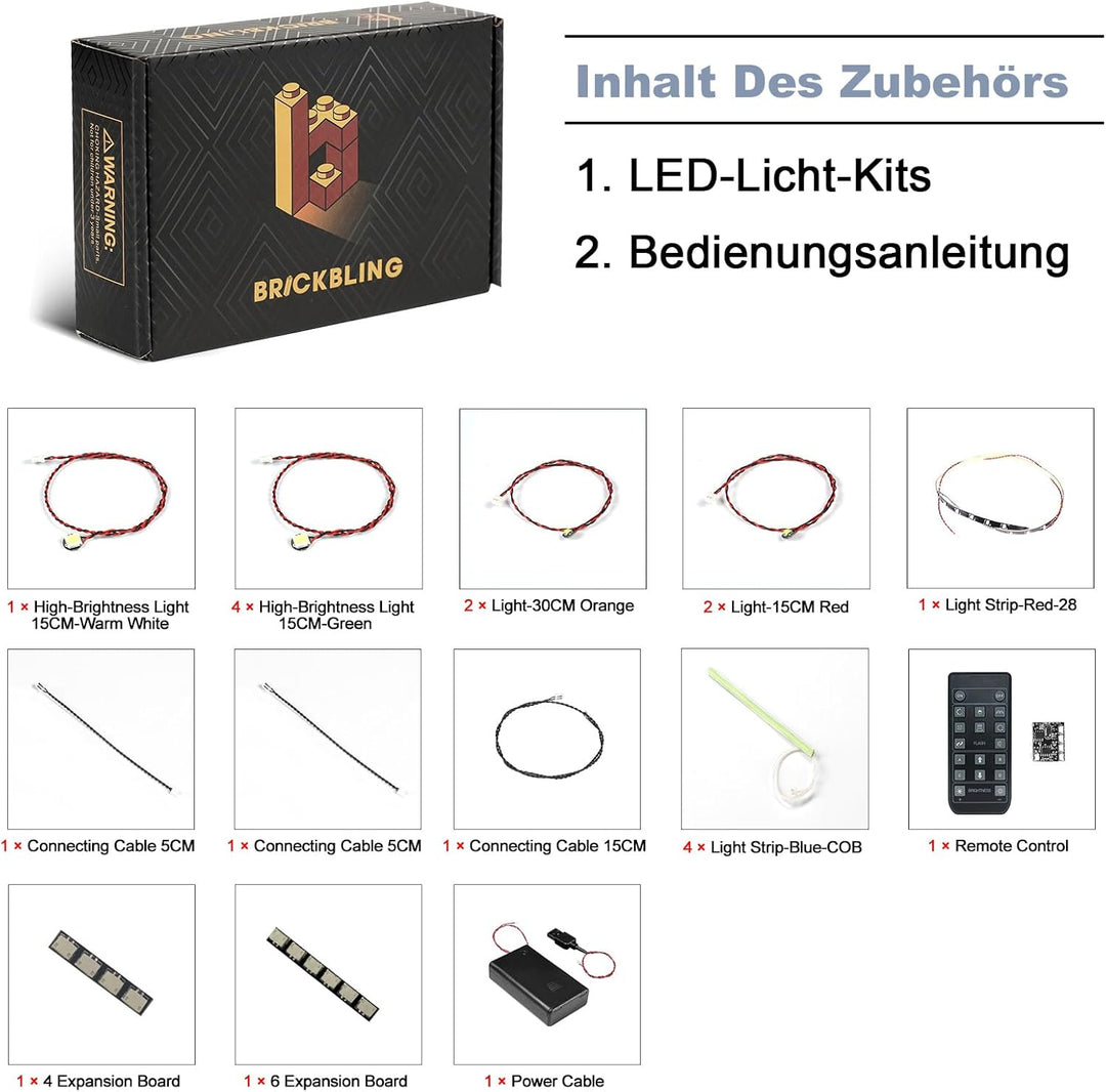Fernbedienung Licht-Kit Kompatibel mit Lego 72037 Mario Kart – Mario & Standard Kart (Kein Modell),