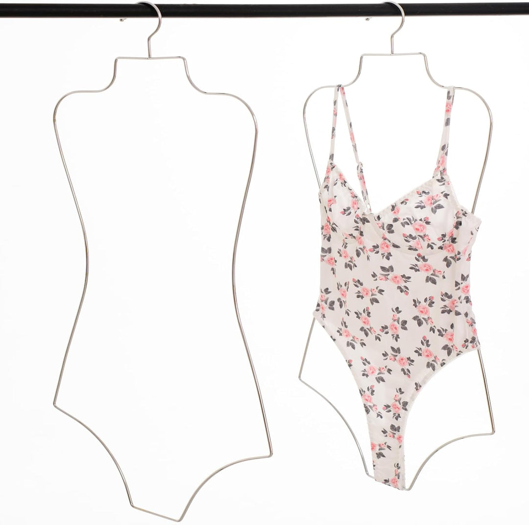 Bikini Badeanzug Aufhänger Draht Körperform Display Unterwäsche hänger 10 PCS (Silber), Silber