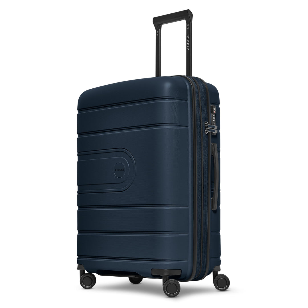 REDOLZ Hartschalen Check-in Koffer | Mittelgrosser M Trolley 46 x 28 x 66 cm mit Dehnfalte aus hochw