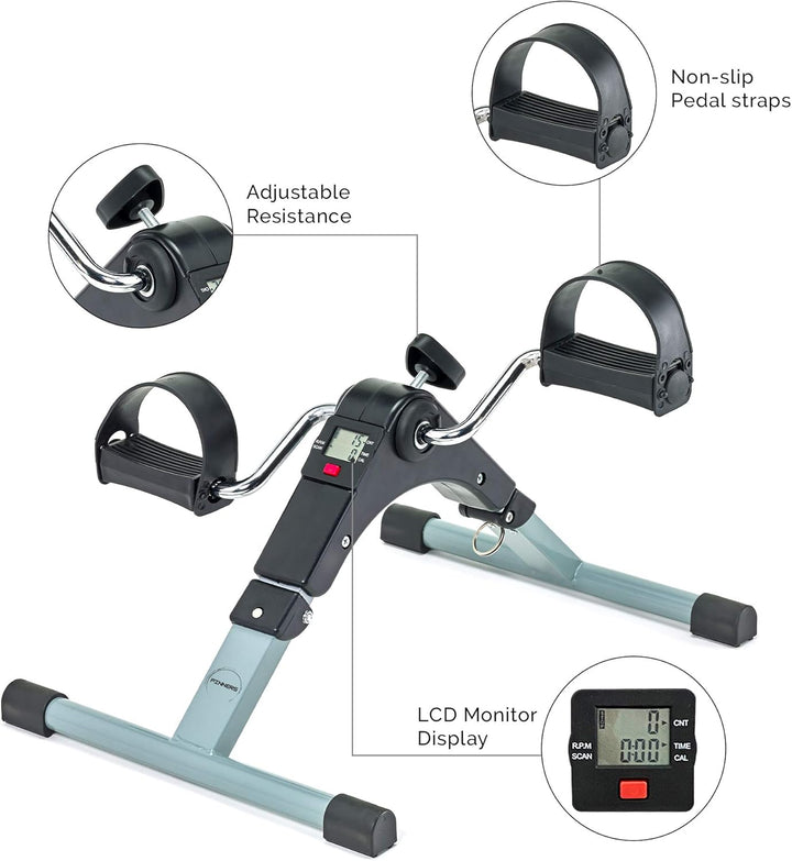 Heimtrainingspedale, Mini-Heimtrainer, zusammenklappbar, elektrischer Heimtrainer, Heimtrainingsgerä