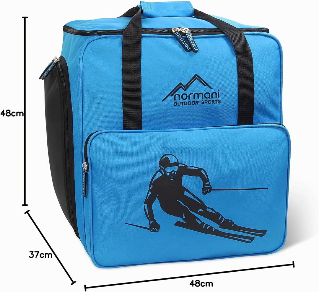 normani Skischuhtasche mit separatem Helmfach und Rucksackfunktion Alpine DEPO Blau 53 Liter, Blau 5