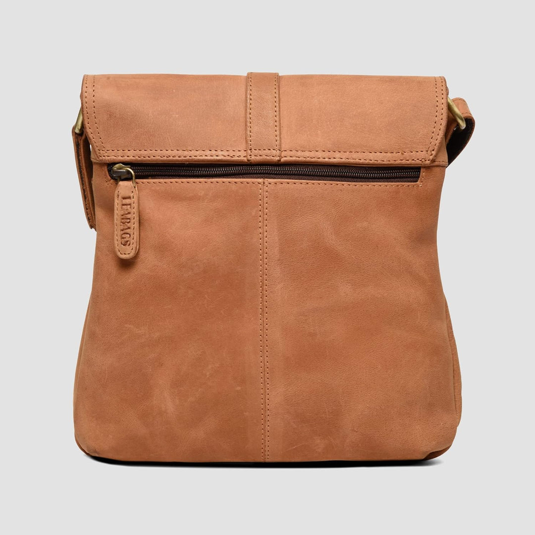 LEABAGS Leder Handtasche Damen I Premium Echtleder Umhängetasche I Damen Schultertasche I Damentasch