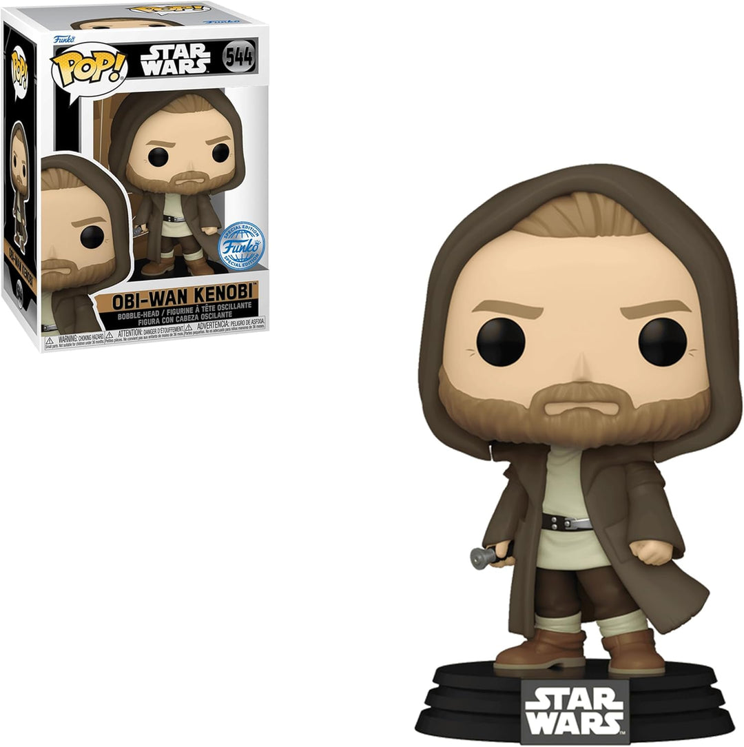 Funko Pop Obi-Wan Kenobi in Jedi Robe 544 Exclusive Box and Slip Protector Include