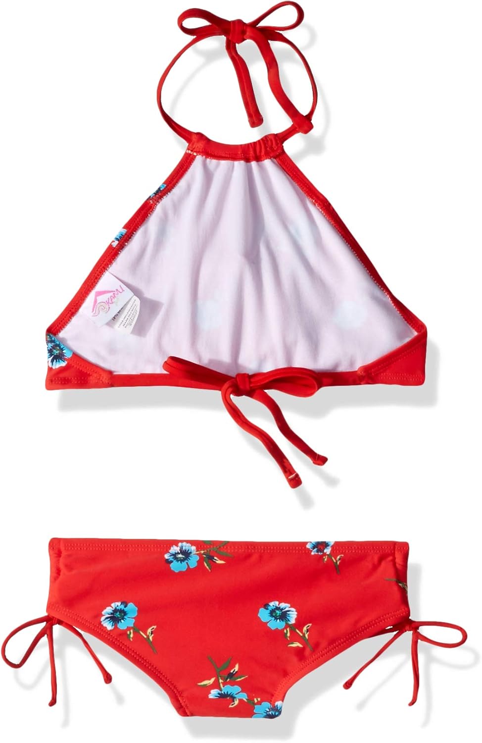Kanu Surf Girls' Morgan Ruffle Halter Bikini 2-Piece Swimsuit, Pink, 2t