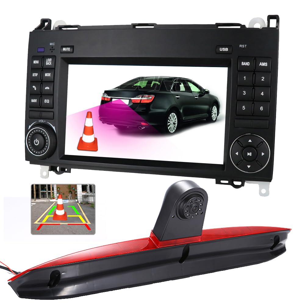 Android Autoradio Mit GPS Navi 7 Zoll Bildschirm Touch Display + HD Bremsleuchte Rückfahrkamera Ersa