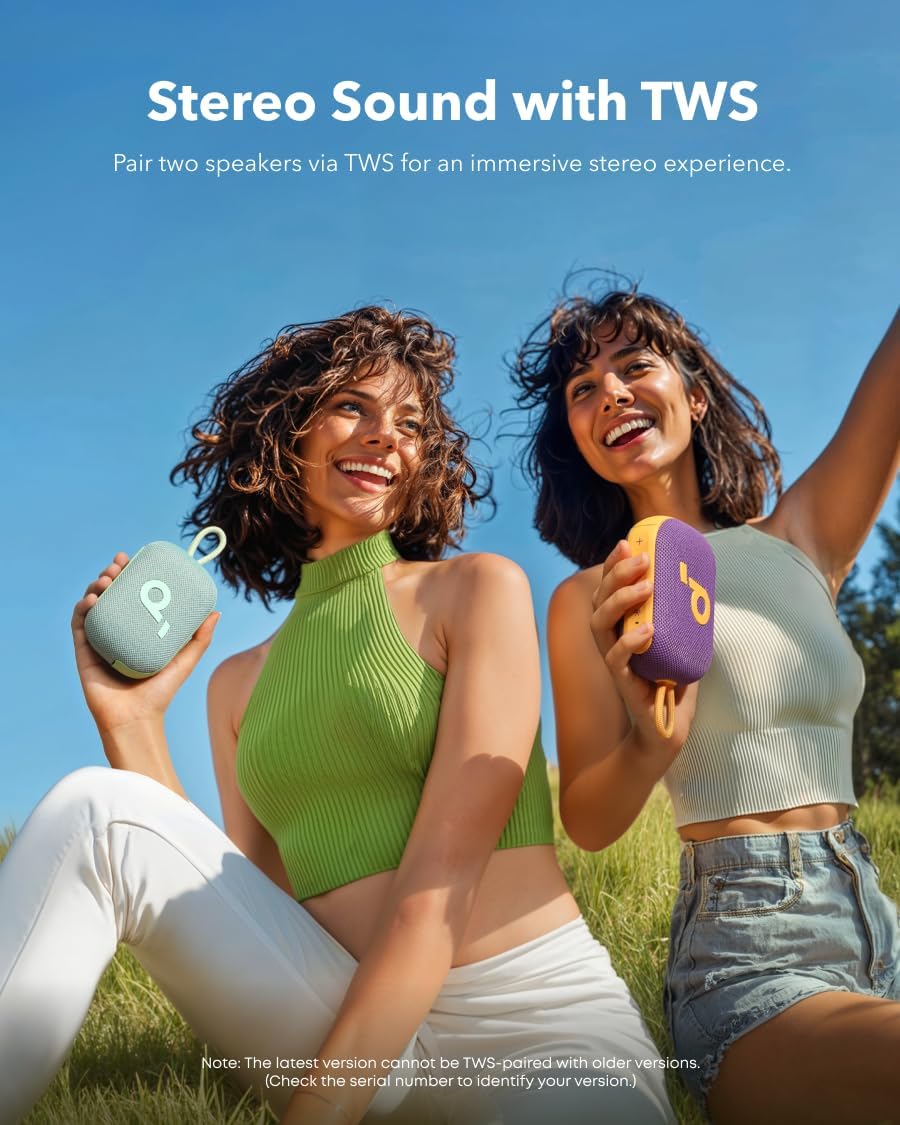 soundcore Anker Select 4 Go Bluetooth Lautsprecher, portabler Mini-Lautsprecher Dusche, 20h Spielzei