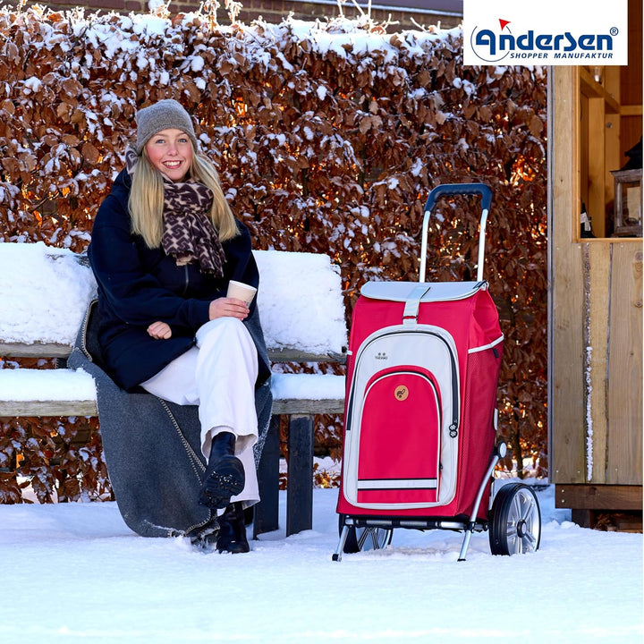 ANDERSEN Einkaufstrolley - Royal Shopper Hydro 2.1 rot 62 L Bike, Einkaufsroller, Rucksack, Thermo,
