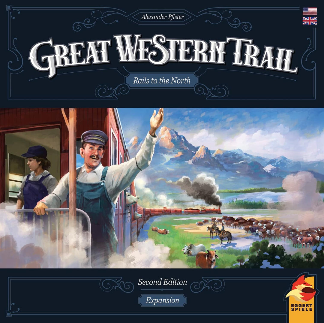 Eggert Spiele | Rails to The North - Great Western Trail 2nd Edition | Brettspiel | Alter 12+ | 1-4