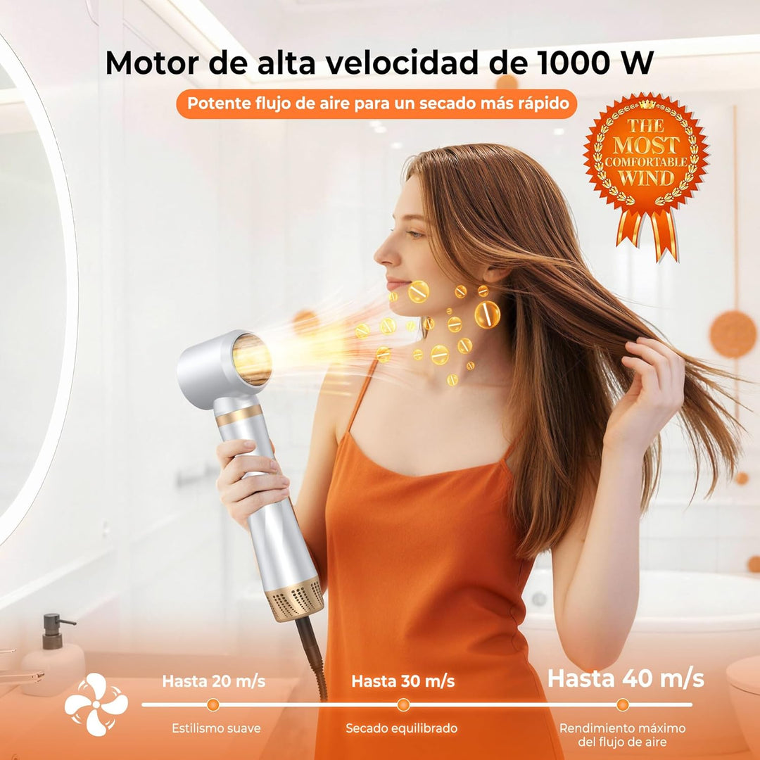 Hairstyler 5 in 1, Coandă-Effekt Haarstyler & High-Speed Föhnbürste, 350g Set mit automatischem Lock
