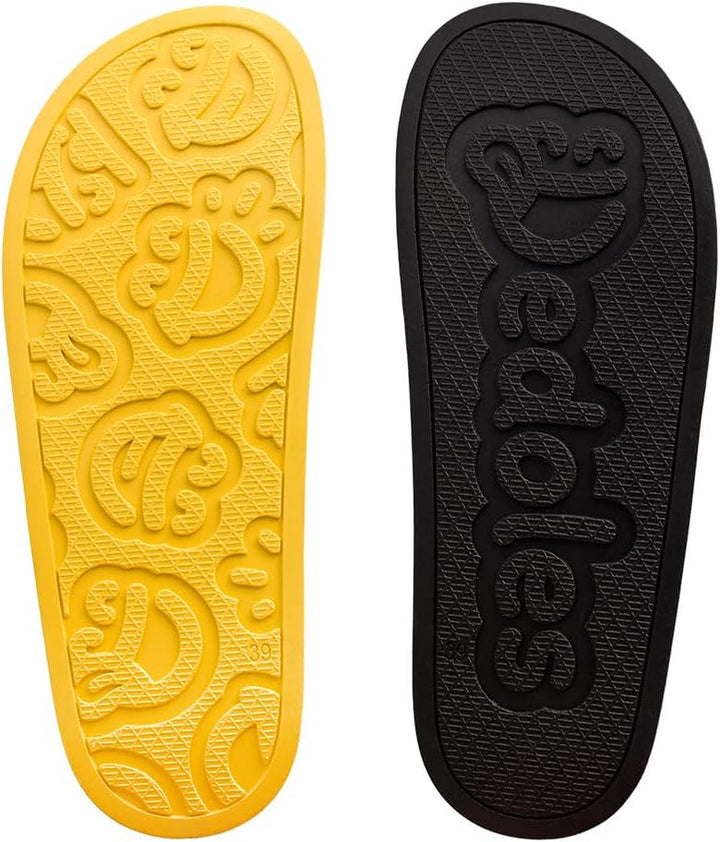 Dedoles Badeschuhe Damen Herren & Kinder Badesandalen lustige Designs Bücher Kaffee Party Pizza Fuch