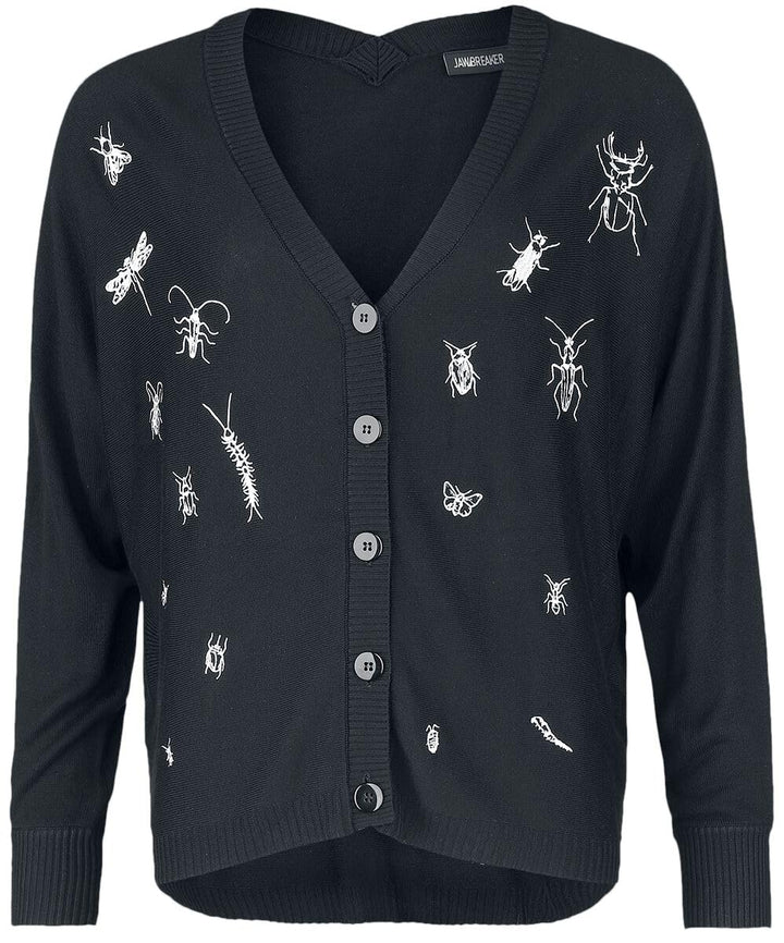 Jawbreaker Way Out Cardigan Frauen Cardigan schwarz/weiss Everyday Goth, Gothic XL Schwarz/Weiss, XL