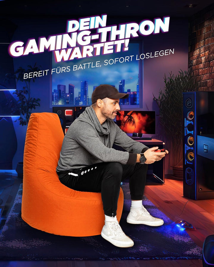 PATCH HOME Gamer Sessel in 2 verschiedenen Grössen und 25 XL - 75cm Durchmesser, 30cm Sitzhöhe, 80cm