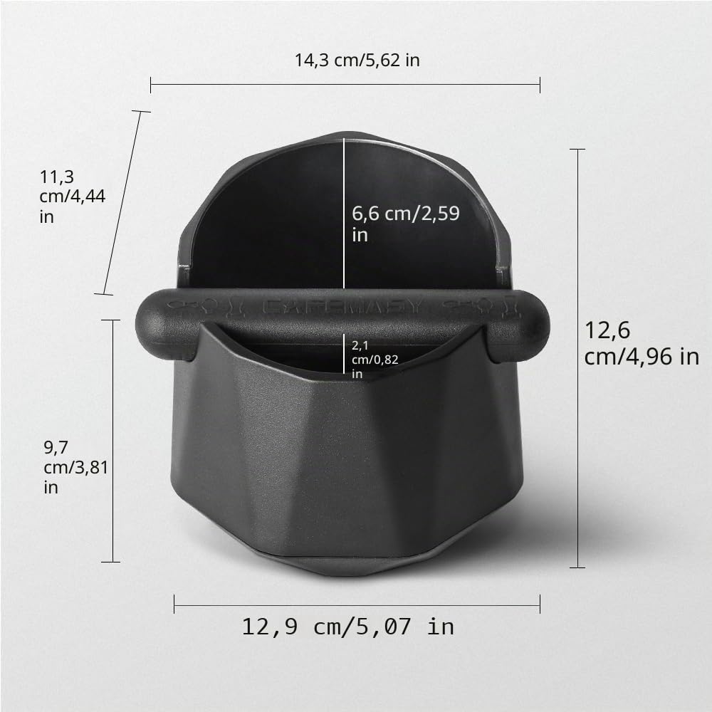 CAFEMASY Abklopfbehälter für Siebträgermaschine Barista Kaffee Zubehör Einzigartiges Design Rautenfö