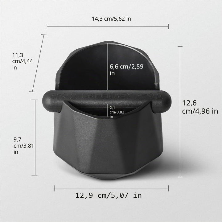 CAFEMASY Abklopfbehälter für Siebträgermaschine Barista Kaffee Zubehör Einzigartiges Design Rautenfö