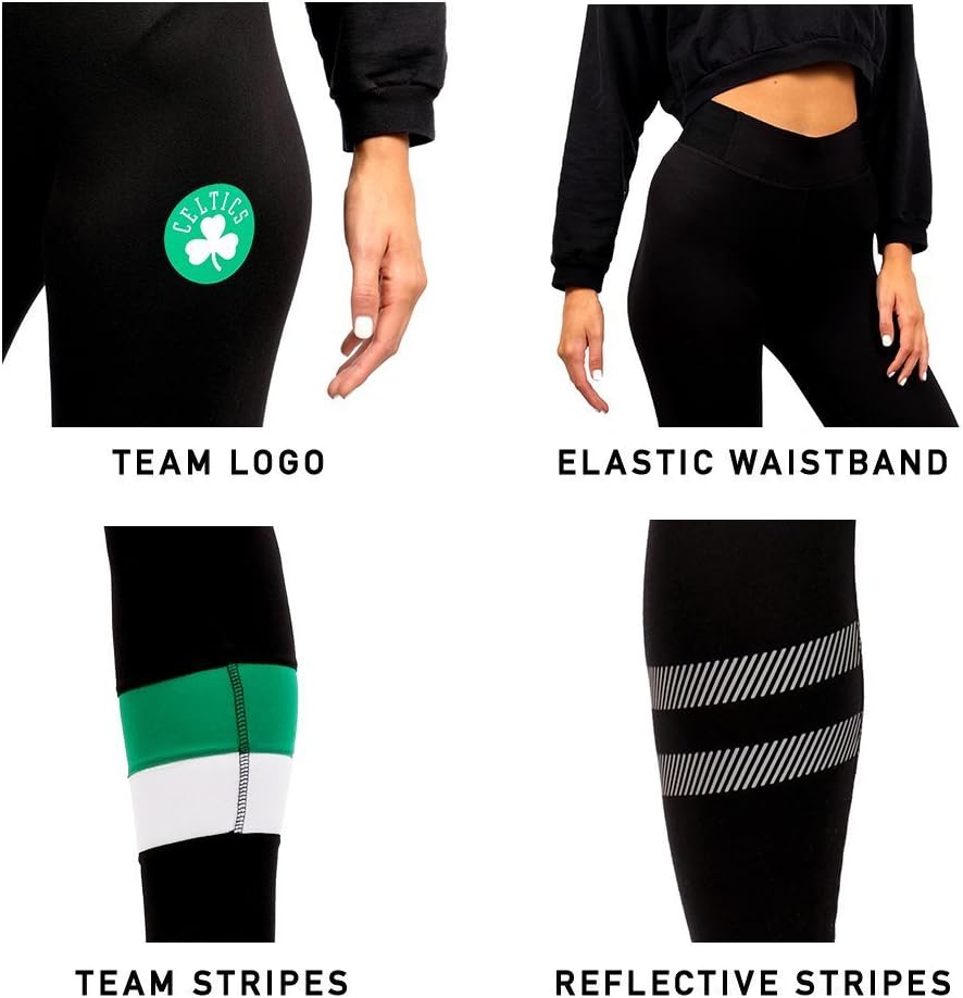 Ultra Game NBA Damen Leggings Perimeter Fitness Sport Yoga Hose New York Knicks L Schwarz, New York