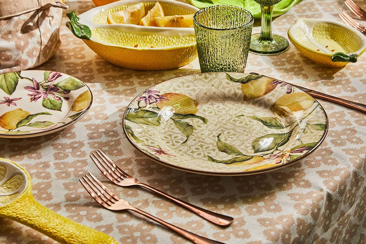 Tognana Zagara Tellerservice für 6 Personen, 18 Stück, Steinware, mehrfarbig