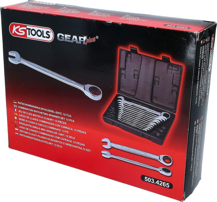 KS Tools 503.4265 GEARplus Ratschenringmaulschlüssel-Satz, 12-tlg.