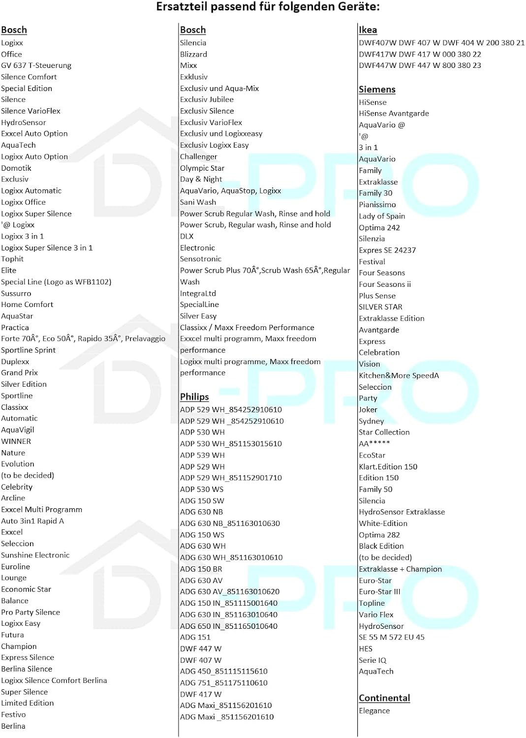 DL-pro Seilzug mit Umlenkrolle für Bosch 165298 00165298 für Türscharnierfeder Feder Geschirrspüler
