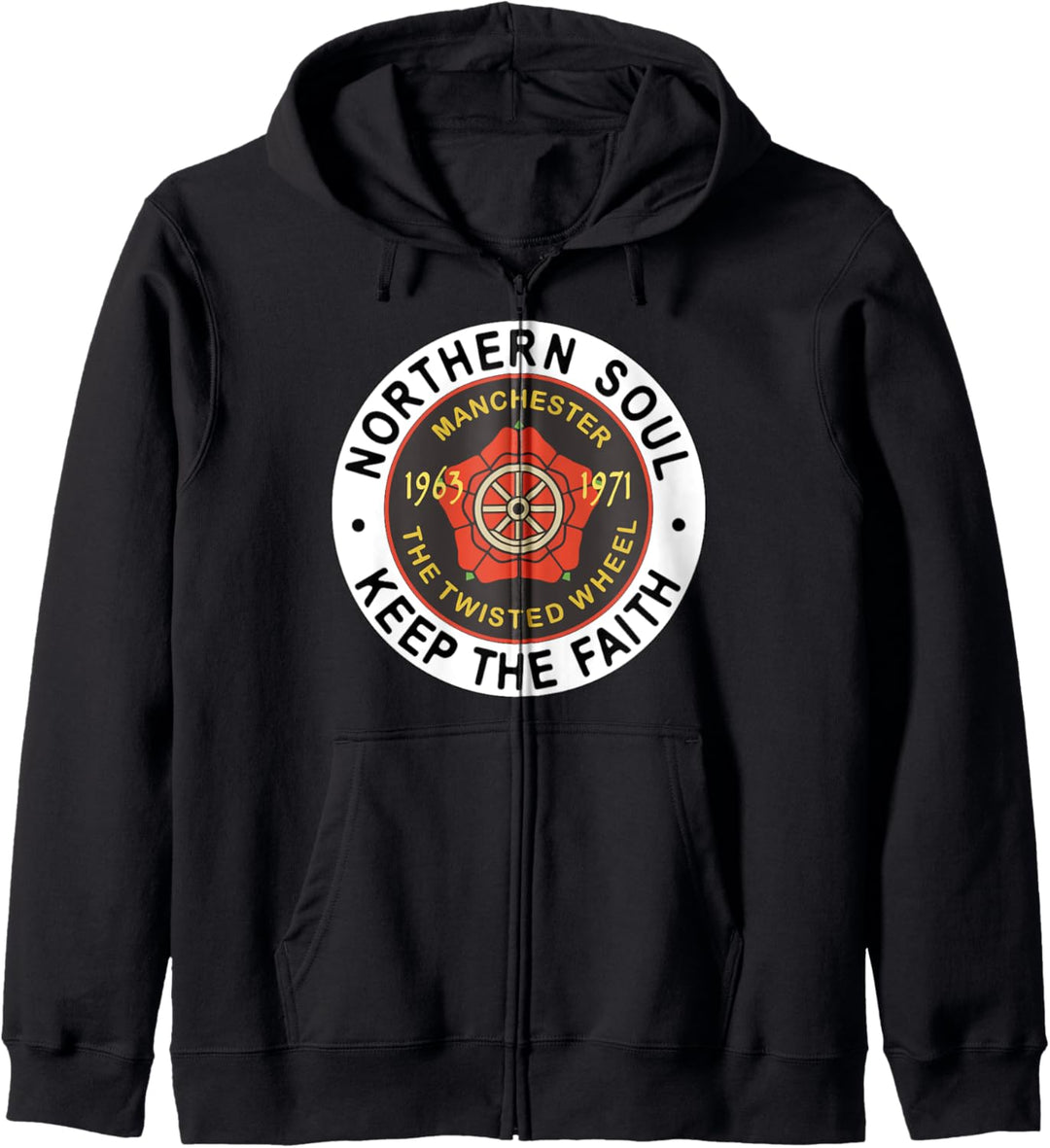 Northern Soul Badges, Manchester Wheel, Keep The Faith Kapuzenjacke