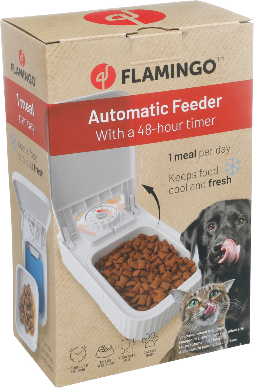 FUTTERAUTOMAT MIT Timer Dozer Weiss