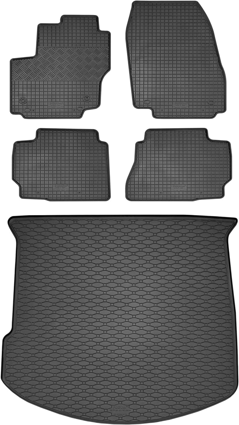 Passgenaue Kofferraumwanne und Gummifussmatten geeignet für Ford Mondeo Kombi 2007-2014 EIN Set