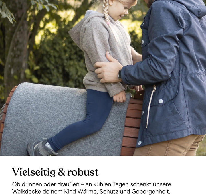 Ehrenkind® Walkdecke | Wolldecke Schurwolle | Babydecke | Kuscheldecke | Bio-Wolle & Bio-Baumwolle |