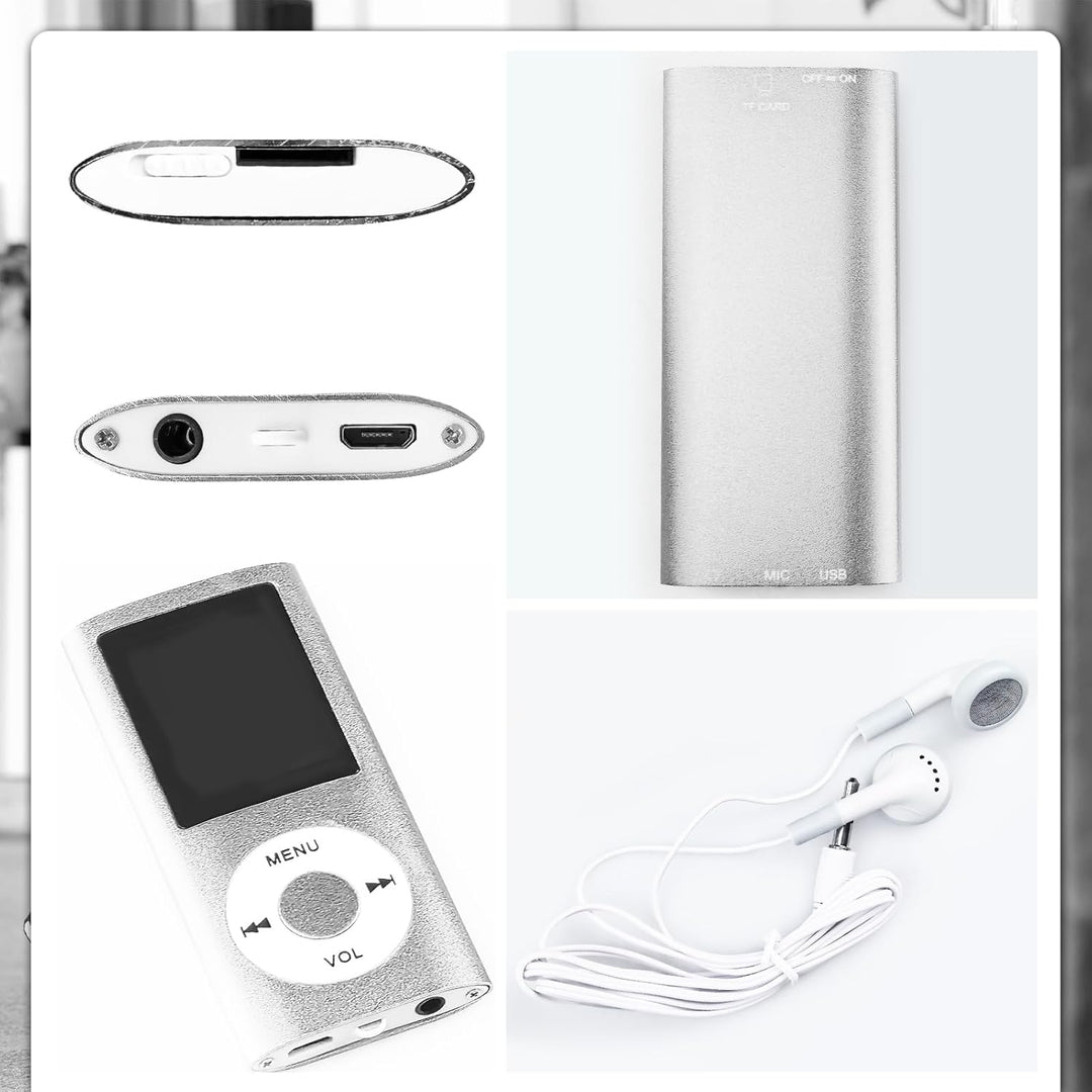 MP3-Player/MP4-Player Bluetooth 5.0, 1.8" Tragbarer HiFi-Musikplayer mit Verlustfreiem Sound und Lau