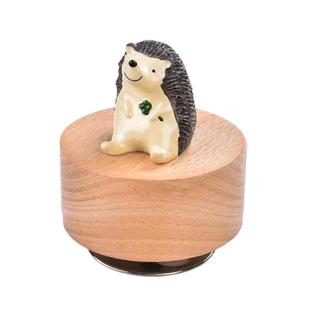 Spieluhr aus Holz mit rotierender Tierfigur-Bewegung, mechanische Spieluhr für Zuhause und Geburtsta