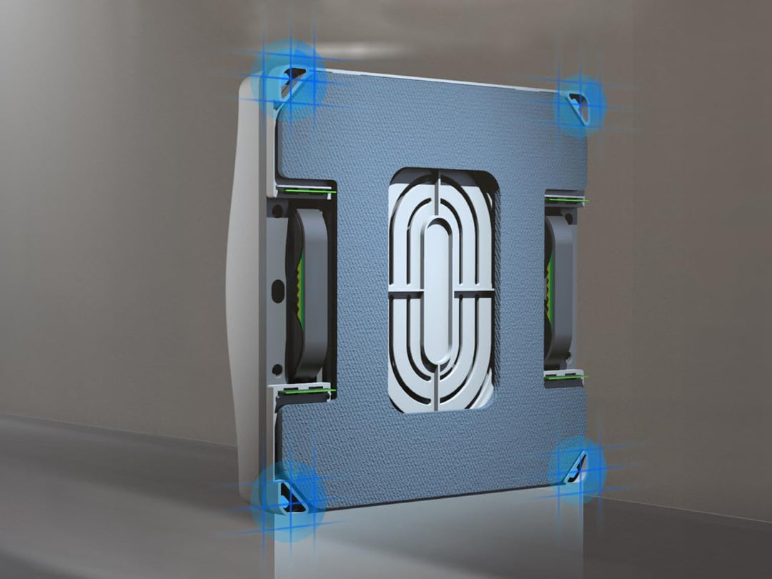 Hutt W8 Fensterputzroboter & Wischroboter für Flächen wie Fliesen, Spiegel etc (max 3800Pa Saugleist