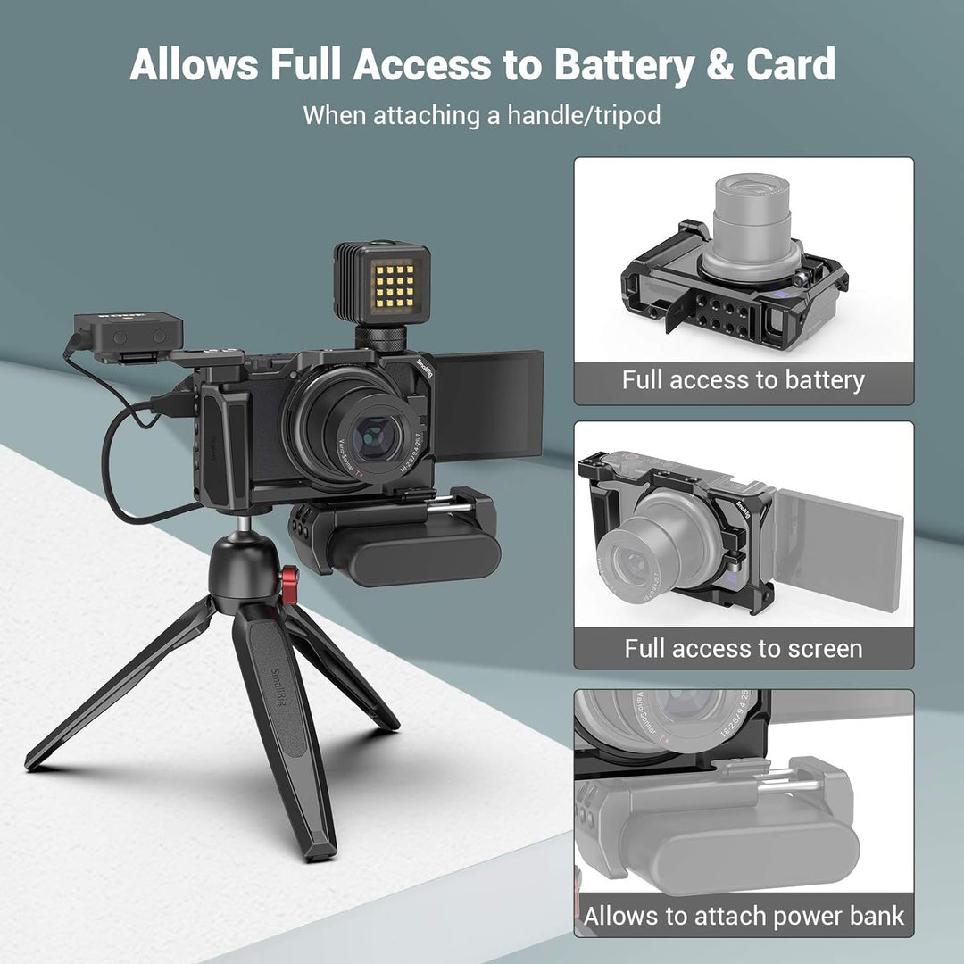 SMALLRIG ZV1 Cage mit Eingebautem Cold Shoe für Sony ZV-1F / ZV1 / ZV-1 II Kamera - 2938